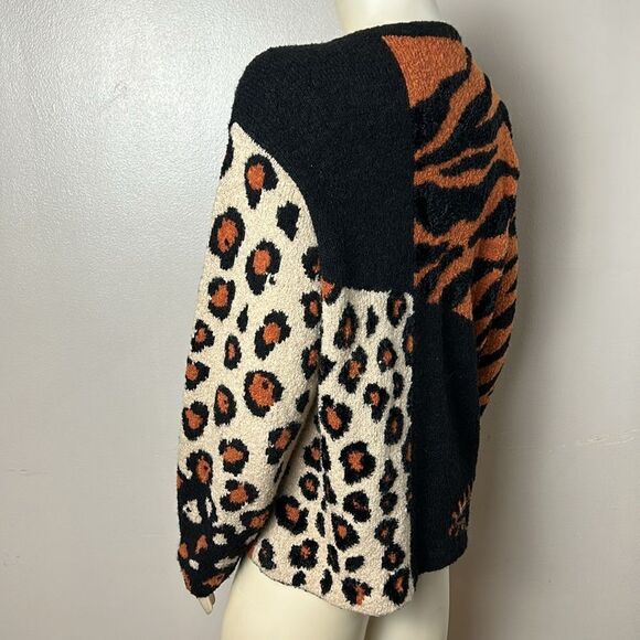 Design Options by Philip & Jane Gordon XL  Animal Print Cardigan Jacket Tiger - Picture 5 of 9